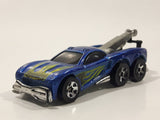 2000 Hot Wheels Tow Jam Metalflake Blue Die Cast Toy Car Vehicle Busted Front Bumper