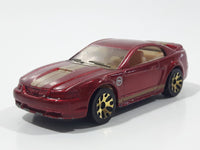 VHTF Rare 2004 Matchbox '99 Mustang Dark Red with Gold Stripes Die Cast Toy Car Vehicle