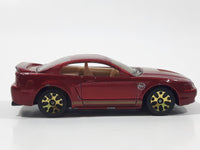 VHTF Rare 2004 Matchbox '99 Mustang Dark Red with Gold Stripes Die Cast Toy Car Vehicle