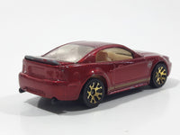 VHTF Rare 2004 Matchbox '99 Mustang Dark Red with Gold Stripes Die Cast Toy Car Vehicle