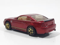 VHTF Rare 2004 Matchbox '99 Mustang Dark Red with Gold Stripes Die Cast Toy Car Vehicle