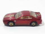 VHTF Rare 2004 Matchbox '99 Mustang Dark Red with Gold Stripes Die Cast Toy Car Vehicle