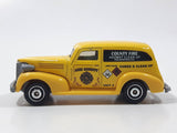 2017 Matchbox Hazardous Materials Team 1939 Chevy Sedan Delivery Van Yellow Die Cast Toy Car Vehicle