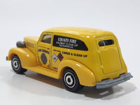 2017 Matchbox Hazardous Materials Team 1939 Chevy Sedan Delivery Van Yellow Die Cast Toy Car Vehicle