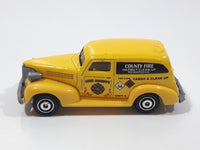 2017 Matchbox Hazardous Materials Team 1939 Chevy Sedan Delivery Van Yellow Die Cast Toy Car Vehicle