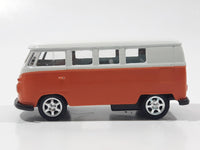 Welly No. 58166 1963 Volkswagen T1 Bus Orange and White 1/64 Scale Die Cast Toy Car Vehicle