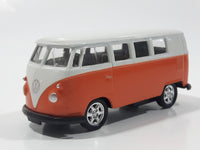 Welly No. 58166 1963 Volkswagen T1 Bus Orange and White 1/64 Scale Die Cast Toy Car Vehicle