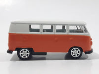 Welly No. 58166 1963 Volkswagen T1 Bus Orange and White 1/64 Scale Die Cast Toy Car Vehicle