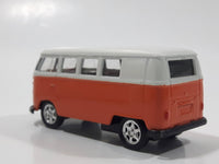 Welly No. 58166 1963 Volkswagen T1 Bus Orange and White 1/64 Scale Die Cast Toy Car Vehicle