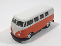 Welly No. 58166 1963 Volkswagen T1 Bus Orange and White 1/64 Scale Die Cast Toy Car Vehicle