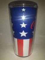 Tervis Coca Cola Stars and Stripes American United States of America Flag Themed 6" Tall 16 oz Plastic Cup