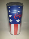 Tervis Coca Cola Stars and Stripes American United States of America Flag Themed 6" Tall 16 oz Plastic Cup