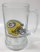 Green Bay Packers NFL Football Team 5 1/2" Tall Clear Glass Beer Mug Cup