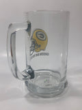 Green Bay Packers NFL Football Team 5 1/2" Tall Clear Glass Beer Mug Cup