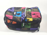 2019 Epic Games Fortnite Dancing Emote Silhouettes Colorful Small Lunch Tote Back Pack Shaped Carry Bag