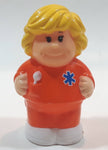 1998 Shelcore Paramedic Medic Doctor Orange 2 1/2" Tall Plastic Toy Figure
