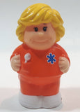 1998 Shelcore Paramedic Medic Doctor Orange 2 1/2" Tall Plastic Toy Figure