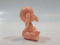 Vintage Sitting Baby with Soother 1 5/8" Tall Plastic Toy Figure