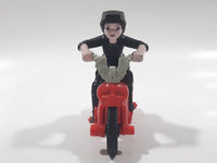 2015 McDonald's Hotel Transylvania 2 Mavis Red Motorcycle 3 1/4" Long Plastic Toy Vehicle