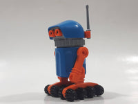 1990 Geobra Playmobil #3318 Moon Walker Space Robot Figure Blue and Orange 3" Tall Toy Figure