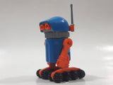 1990 Geobra Playmobil #3318 Moon Walker Space Robot Figure Blue and Orange 3" Tall Toy Figure