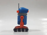 1990 Geobra Playmobil #3318 Moon Walker Space Robot Figure Blue and Orange 3" Tall Toy Figure