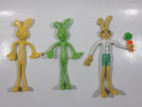 Set of 3 Bendable 5 1/2" to 6" Tall Toy Rabbit Figures