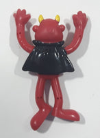 3 C-P Inc Red Devil in Black Cape Bendable 2 3/4" Tall Toy Figure