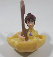 2000 McDonald's Burroughs & Disney Tarzan Jane Yellow Umbrella 2 3/8" Tall Plastic Toy Figure