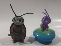 1998 McDonald's Pixar A Bug's Life Movie Francis the Ladybug & Dot Ant 2 1/2" Tall Plastic Toy Figures Set of 2