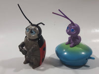 1998 McDonald's Pixar A Bug's Life Movie Francis the Ladybug & Dot Ant 2 1/2" Tall Plastic Toy Figures Set of 2