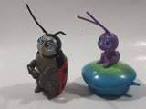 1998 McDonald's Pixar A Bug's Life Movie Francis the Ladybug & Dot Ant 2 1/2" Tall Plastic Toy Figures Set of 2