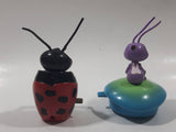 1998 McDonald's Pixar A Bug's Life Movie Francis the Ladybug & Dot Ant 2 1/2" Tall Plastic Toy Figures Set of 2