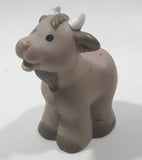 2001 Little People Farm Animals Grey Cow 2 3/4" Tall Toy Figure