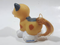 2006 Little People Farm Animals Yellow Grey Kitty Cat 2 1/2" Long Toy Figure