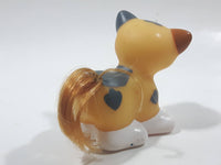 2006 Little People Farm Animals Yellow Grey Kitty Cat 2 1/2" Long Toy Figure