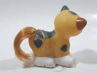 2006 Little People Farm Animals Yellow Grey Kitty Cat 2 1/2" Long Toy Figure