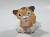 2006 Little People Farm Animals Yellow Grey Kitty Cat 2 1/2" Long Toy Figure