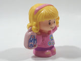 2016 Little People Travel Together Airplane Girl in Pink With Luggage 2 1/2" Tall Toy Figure