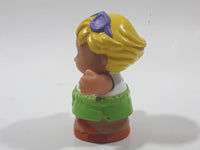 1998 Little People Blonde Boy Eddie with Purple Sunglasses on Head 2 3/8" Tall Toy Figure