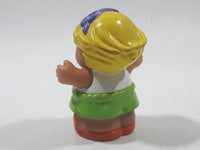 1998 Little People Blonde Boy Eddie with Purple Sunglasses on Head 2 3/8" Tall Toy Figure