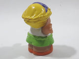 1998 Little People Blonde Boy Eddie with Purple Sunglasses on Head 2 3/8" Tall Toy Figure