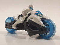 1999 McDonald's Max Steel White Street Bike Motorcycle Turbofied Cycle 4" Length Toy Vehicle