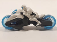 1999 McDonald's Max Steel White Street Bike Motorcycle Turbofied Cycle 4" Length Toy Vehicle