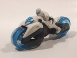 1999 McDonald's Max Steel White Street Bike Motorcycle Turbofied Cycle 4" Length Toy Vehicle