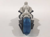 1999 McDonald's Max Steel White Street Bike Motorcycle Turbofied Cycle 4" Length Toy Vehicle