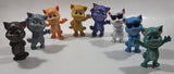 2010 - 2016 McDonald's Outfit7 Limited Talking Tom 3 5/8" Tall Toy Figure Lot of 8