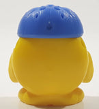 Ferrero Kinder Surprise EN598 Emoji in Blue Hat Holding Red Music Player 1 1/2" Tall Toy Figure