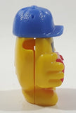 Ferrero Kinder Surprise EN598 Emoji in Blue Hat Holding Red Music Player 1 1/2" Tall Toy Figure