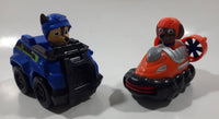 SML Spin Master Paw Patrol Rescue Racers Chase in Blue Police Car and Zuma in Orange Hovercraft Boat Plastic Toy Car Vehicles Set of 2